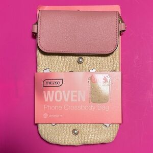 NEW- Micase Woven Phone Crossbody Bag